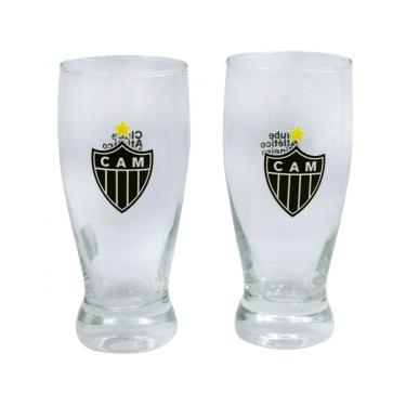 Imagem de 2 Copos De Vidro 350 Ml - Atlético Mineiro - CEBOLA 802029