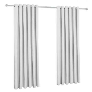 Imagem de Cortina Branca Salaquarto 300X250 Para Varão - Fabritex