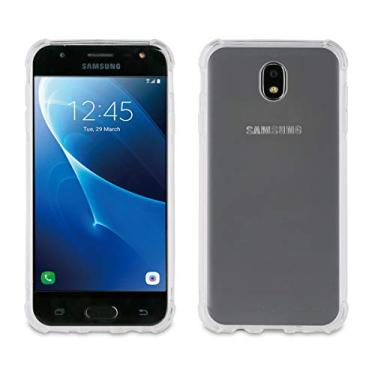 Imagem de MUVIT Capa de TPU Pro MPBKC0024 à prova de choque com clipe para pendurar para Samsung Galaxy J7 Transparente