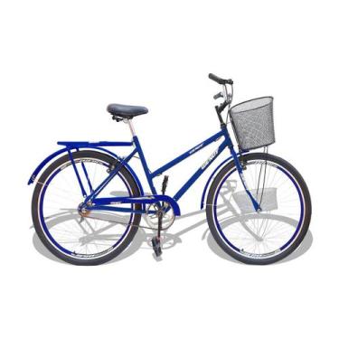 Imagem de Bicicleta Aro 26 Wendy Modelo Poti  Com Cesta Azul