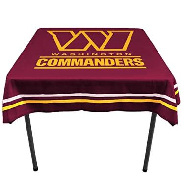 Imagem de WinCraft Washington Commanders Logo Tablecloth and Square Table Cover Overlay
