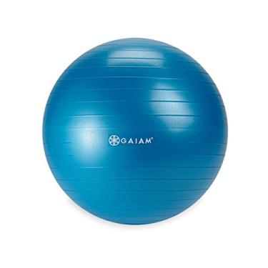 Imagem de Gaiam Bola de equilíbrio infantil – Bola de ioga com estabilidade para exercícios, assento flexível alternativo para crianças ativas em casa ou sala de aula (garantia de satisfação), azul, 45 cm