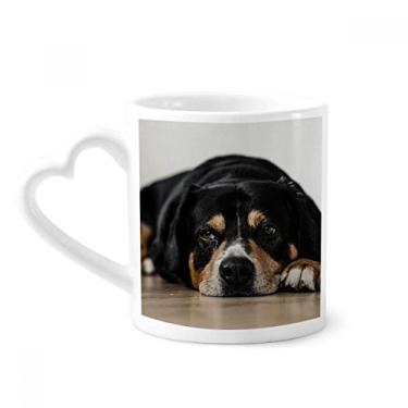 Imagem de Caneca com foto de animal de estimação de cachorro caneca de café cerâmica copo de coração de vidro