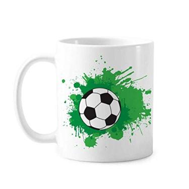 Imagem de Caneca de cerâmica para café xícara de porcelana de café de futebol esportes seu texto