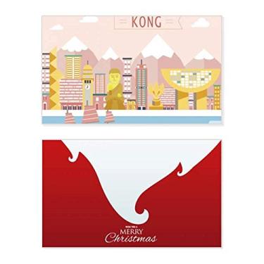 Imagem de Cartão de parabéns de Natal de feriado Porto de visita tradicional de Hong Kong