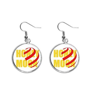 Imagem de Brincos de lua de mel com laço de orelha, brincos pendentes prateados, joia feminina