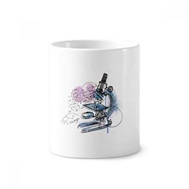 Imagem de Chemistry Kowledge Suporte para caneta de escova de dentes de microscópio copo de cerâmica com suporte para lápis