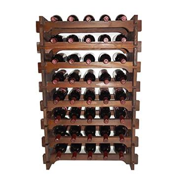 Imagem de Adega Vinho Madeira 40 Garrafas Cor Imbuia C05 Cevey Adegas e Artesanatos