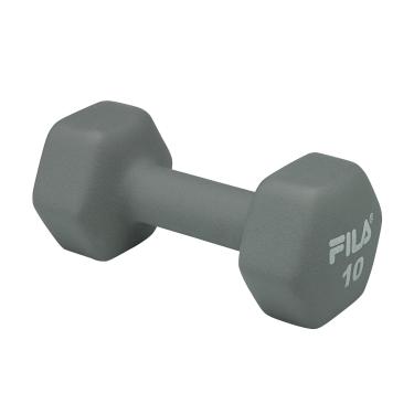 Imagem de FILA Accessories Pesos de mão para mulheres e homens – Halteres de neoprene de 4,5 kg cobertos para treino, exercício e fitness (vendido como um haltere de 4,5 kg), cinza
