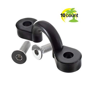 Imagem de Paracord West Coast Pacote com 10 – Almofada de nylon elástico para amarrar os olhos para barcos Kayak Deck Rigging com 20 parafusos