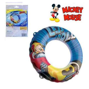 Imagem de Boia Inflável Circular De Cintura Com Franja Mickey Mouse Disney 80 Cm