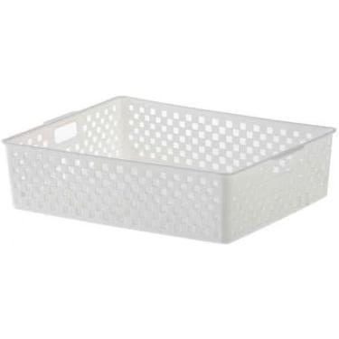 Imagem de 8 Cestas Organizadoras Quadratta branco para gavetas, armários, lavanderias, cozinha, banheiro, quarto