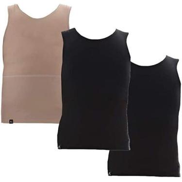 Imagem de Kit com 03 Cintas Modeladoras Masculina Bodyshaper Slim Fitness Fashio