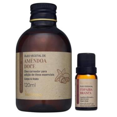 Imagem de Kit Anticaspa Com Óleo de Amêndoa Doce e Copaíba Branca 100% Natural -