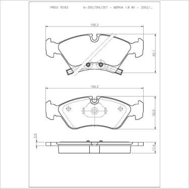 Imagem de Pastilha de Freio Cobreq N-355 Chevrolet Meriva/Zafira