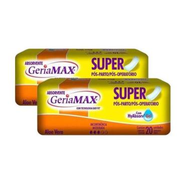 Imagem de 2 Absorvente Geriátrico Geriamax Tamanho Único 20 Unidades