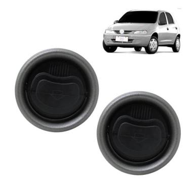 Imagem de Par Tela Difusores de Ar Completo Painel Celta 00-06 Grafite - Felux