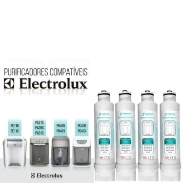Imagem de Kit 04 Refis Compatível Electrolux Purificador Pe11b Pe11x Cor Branco 