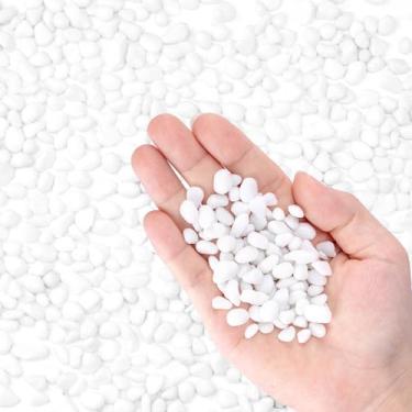 Imagem de Meschett Pedras de vidro coloridas, cascalho de tanque de peixes de 500 g, cascalho de aquário arco-íris irregular pequeno para decorações de aquário e tanque de tartaruga, cristais de contas de vidro