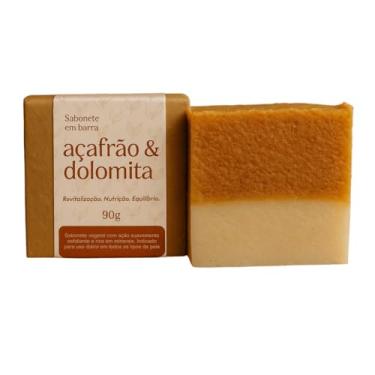 Imagem de Sabonete de Açafrão Natural Artesanal Depilatório com Óleos Essenciais de Lavanda Redução de Pelos Banho Hidratação Corporal