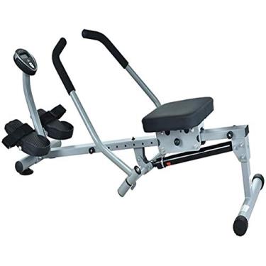 Imagem de Máquina de remo para uso doméstico dobrável, máquina de remo dobrável para uso doméstico, 12 resistências ajustáveis, exibição de dados HD, carga máxima de 120 kg, equipamento de fitness