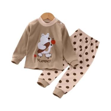 Imagem de Conjunto De Pijamas De Outono Para Meninos E Meninas Com Manga Longa, 