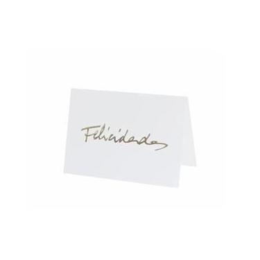 Imagem de Cartão Fabriano Felicidades - Branco - Teca