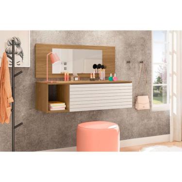 Imagem de Penteadeira Suspensa Joy Com Espelho E 1 Gaveta Para Quarto