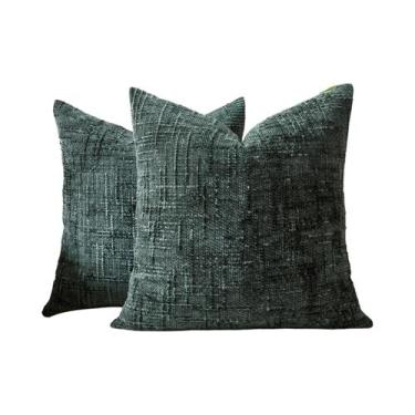 Imagem de Capa De Almofada Chenille 18x18 Polegadas Com Textura De Fio De Bambu,