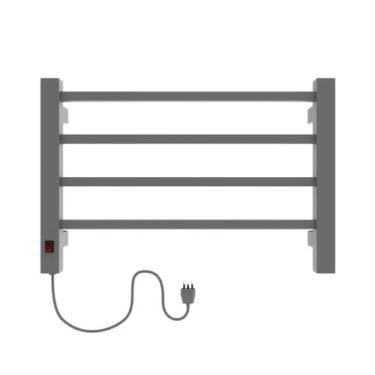 Imagem de Toalheiro Térmico Elétrico Casuli Quadratto Uno Cinza 127V 220V Lado D