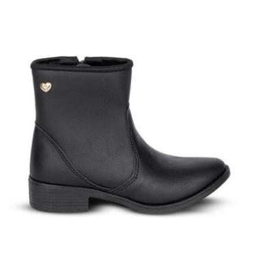 Imagem de Bota Infantil Menina Kidy Montaria Coturno Preto Cano Alto Casual Confortável Leve Anat...