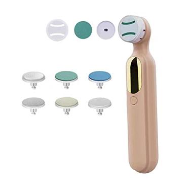 Imagem de Moedor de unhas elétrico usb máquina de polimento manicure pedicure ferramentas 6 peças cabeças de substituição de moagem de unhas para removedor de esmalte, limpeza, cutículas duras remoção de pele morta Elitzia ETVO1E (brown)