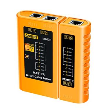 Imagem de Tingpai Instrumento de emparelhamento de testador de o de rede M469D pa linhas telefônicas RJ11 RJ45 com indicador LED, verificação liga/desliga/o de rede blindado/teste de longa distância