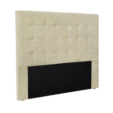 Imagem de Cabeceira Queen Size 1,60m Tropea Veludo Bege Gran Belo