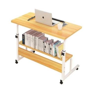 Imagem de Mesa multiuso notebook ajustavel com rodinhas e 2 prateleira - Yeet