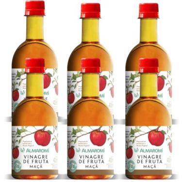 Imagem de Kit 6 Vinagre De Maçã Natural Almaromi 400ml