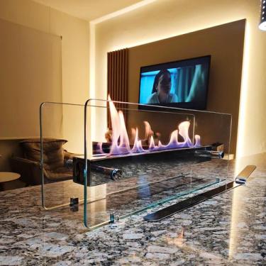 Imagem de Lareira Ecológica Média 70cm A Etanol/Álcool Inox - Magic Fire