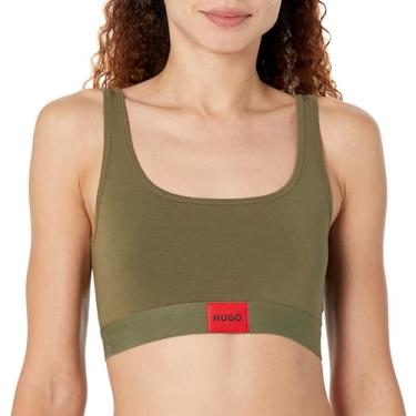 Imagem de HUGO Sutiã esportivo feminino Red Label, Verde-oliva profundo, P