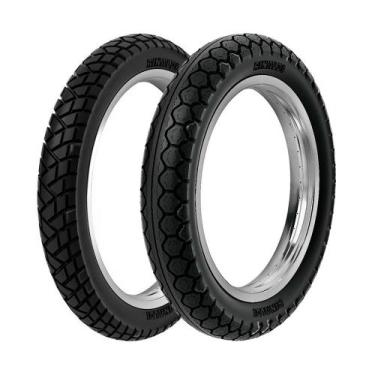 Imagem de Jogo Pneus de Moto Rinaldi PD29 2.75-18 48P + 90/90-18 57P TT, 5 anos 