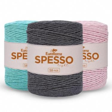 Imagem de Kit 3 Barbante Spesso Light 4/16 381m 1kg a Sua Escolha Euroroma