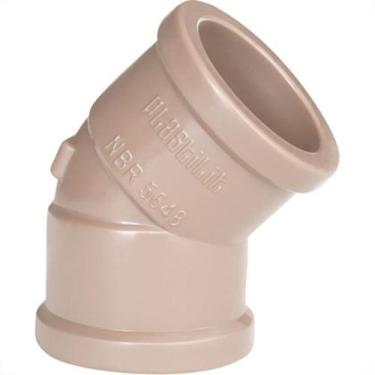 Imagem de Cotovelo Plastilit PVC Liso Liso K 3/4X45 Marrom - Kit C/50 Unidades, 