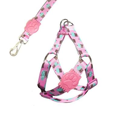 Imagem de MY PET BRASIL Peitoral Para Cachorros P Ajuste Fácil No Corpo Do Pet Cupcake Coleira Peitoral Regulável Confortável E Resistente Rosa
