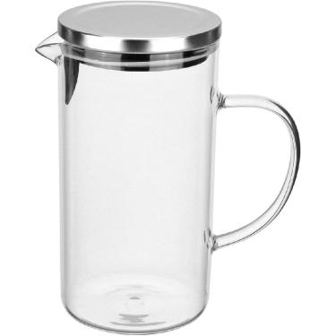 Imagem de JARRA AGUA SUCO HOME&CO TAMPA INOX BOROSSILICATO 1L 18x10x10cm TRANSPARENTE