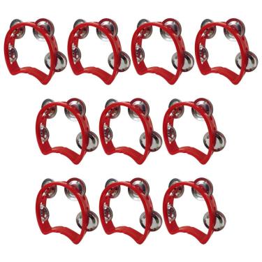 Imagem de Kit 15 Pandeiros Meia Lua Infantil Vermelho New York