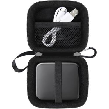 Imagem de Lacdo Estojo de transporte de disco rígido para unidades de estado sólido externas SSD 1/2TB USB 3.0 Western Digital Elements SE Bolsa de viagem de armazenamento repelente de água à prova, Preto+Preto