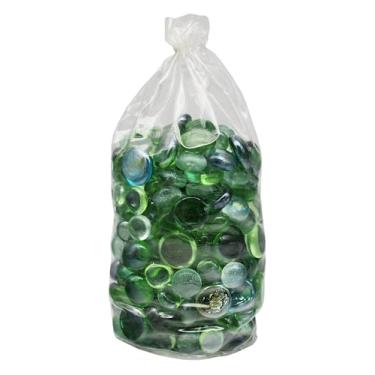 Imagem de Decorative Accents Conjunto de pedras preciosas de aquário e vaso verde-marinho - cerca de 900 g de pedras preciosas perfeitas para aquários, enchimentos de vasos, espalhamento de mesa, álbuns de
