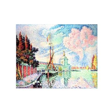 Imagem de Paul Signac Famosas Pinturas-Impressas em Tela-Casa-Moderno Pôster Decoração Sala de Estar e Quarto 60x80cm24x31in Sem Moldura