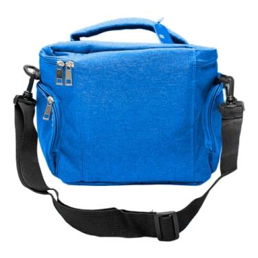 Imagem de Bolsa Térmica B-MAX, 2L, Azul, com Alça Ajustável, 17,5 x 17,5 x 15 cm