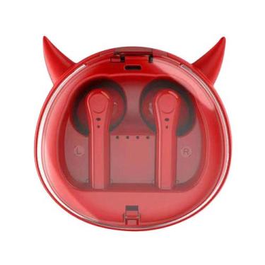 Imagem de Cartoon Cute Pet Devil Redução de Ruído Sem Fio Bluetooth Headset BT.v