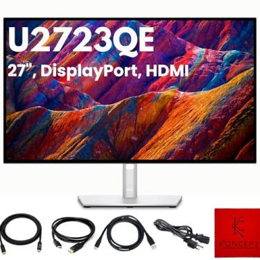 Imagem de Monitor Dell UltraSharp U2723QE de 27 polegadas, 4K, UHD, WLED – Conjunto com suporte, cabo de alimentação, HDMI, DisplayPort, USB-C e cabo USB-C para A